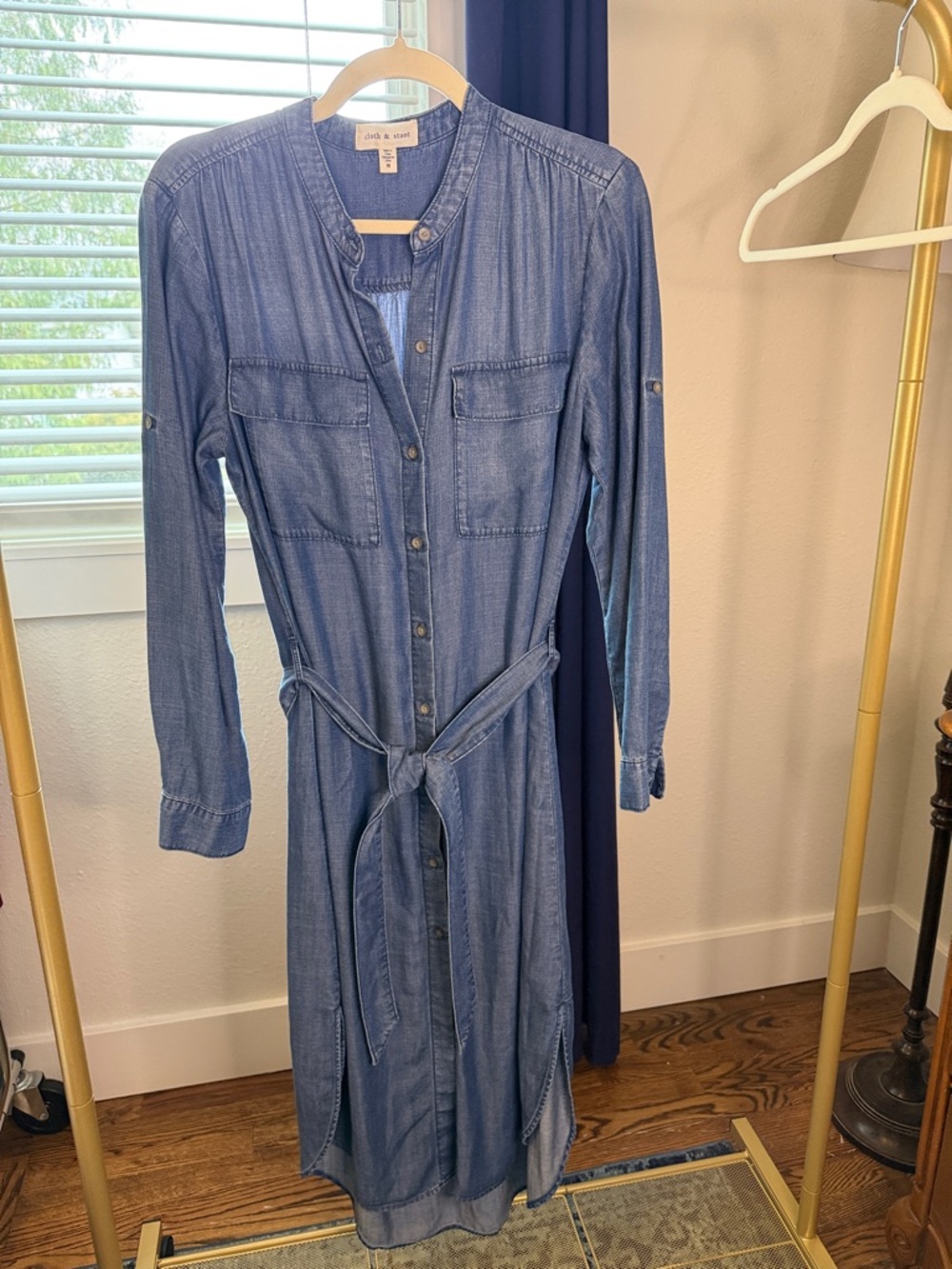 Cloth & Stone Chambray Button-Front Shirt Dress